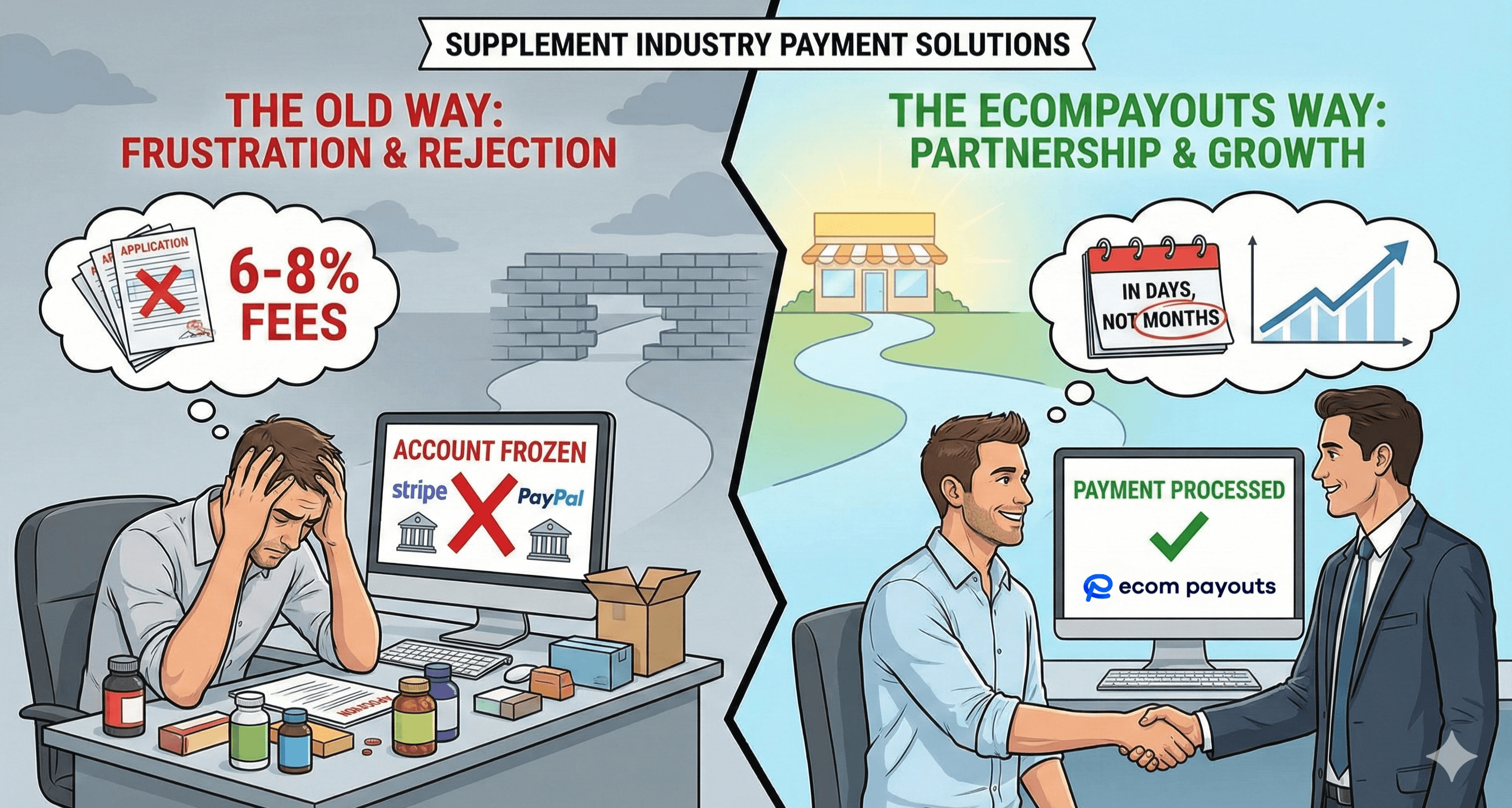 Supplement merchant account feature